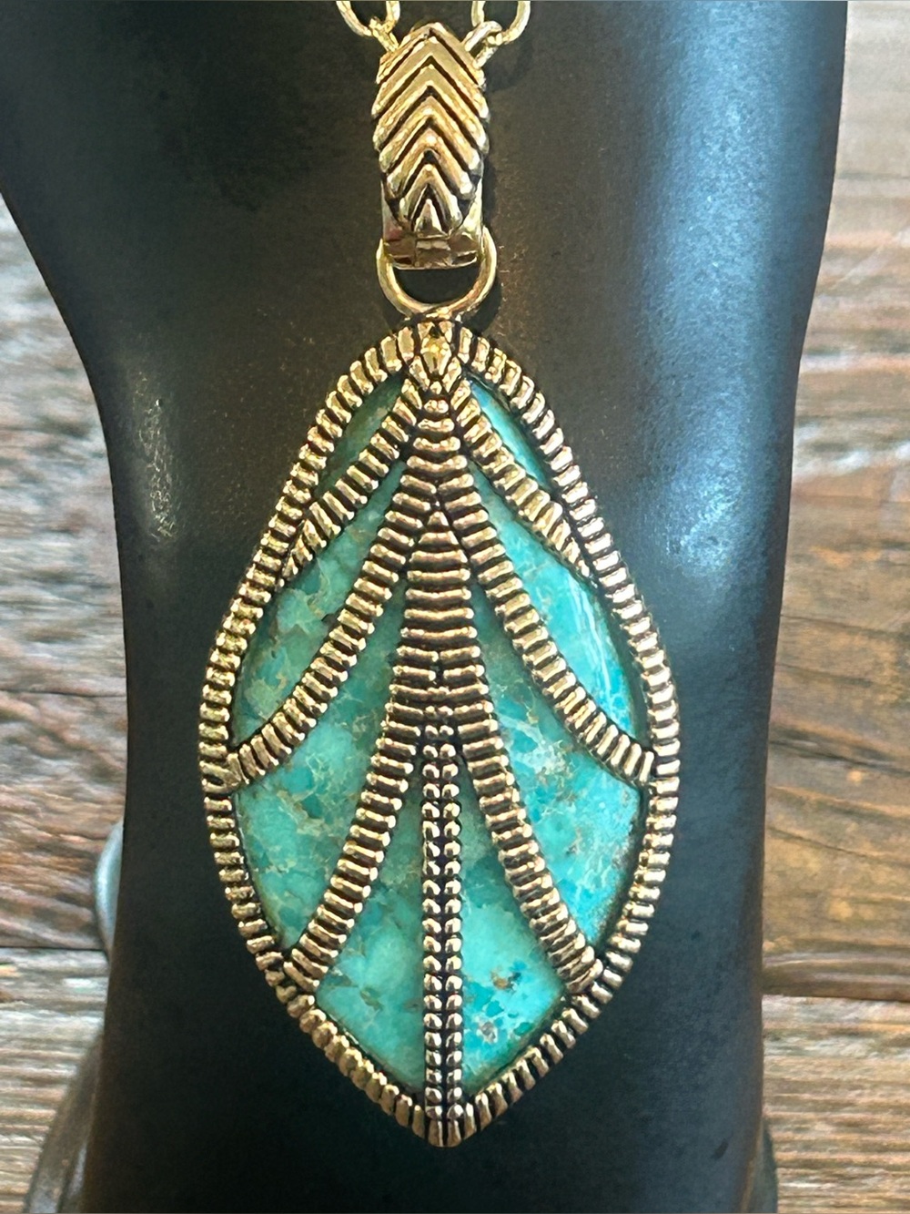 Vintage Barse Turquoise & Brass Necklace